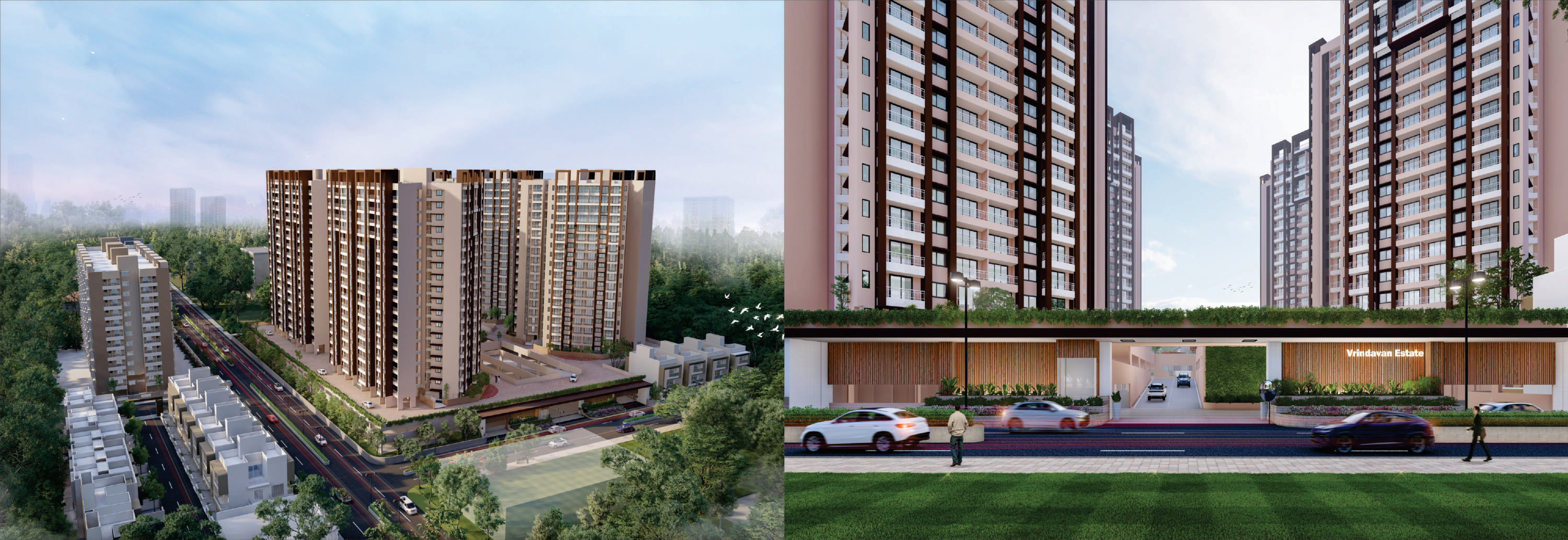 Aerial view of Vrindavan Estate with Club Sapphire