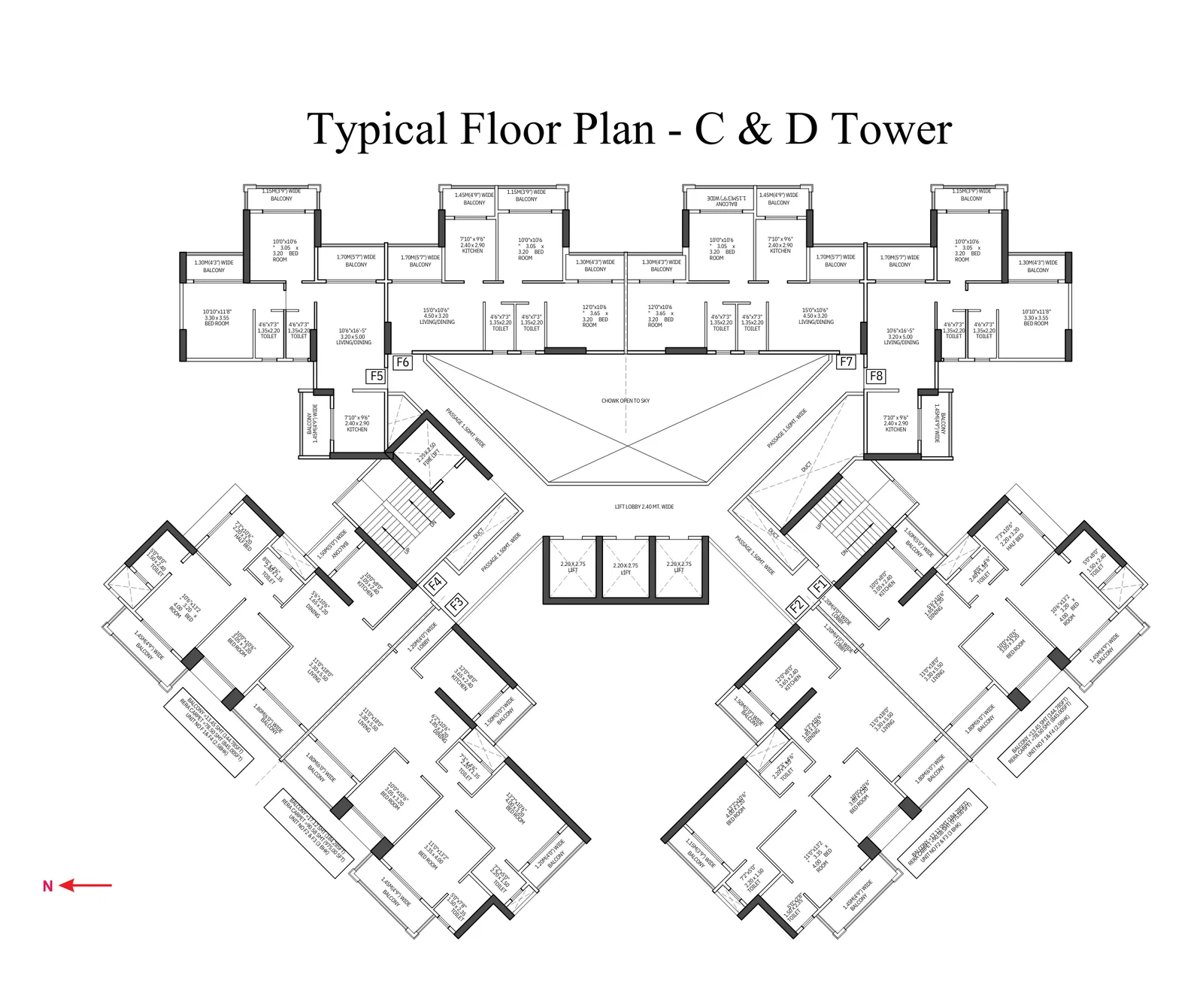 Typical Floor Plan — Towers C & D